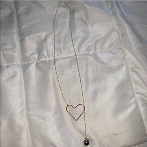 Tahitian pearl necklace heart slider